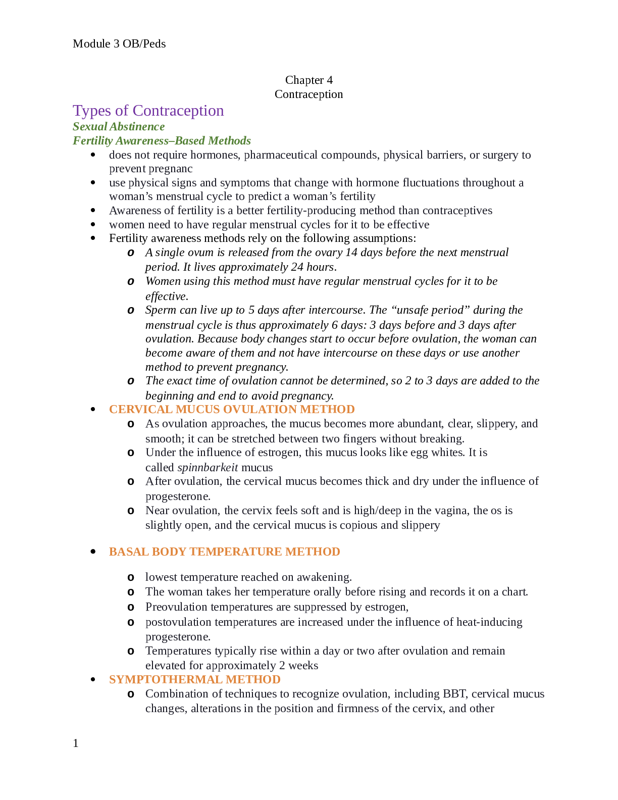 Preview image for NUR 3465 Module 3 OBPeds